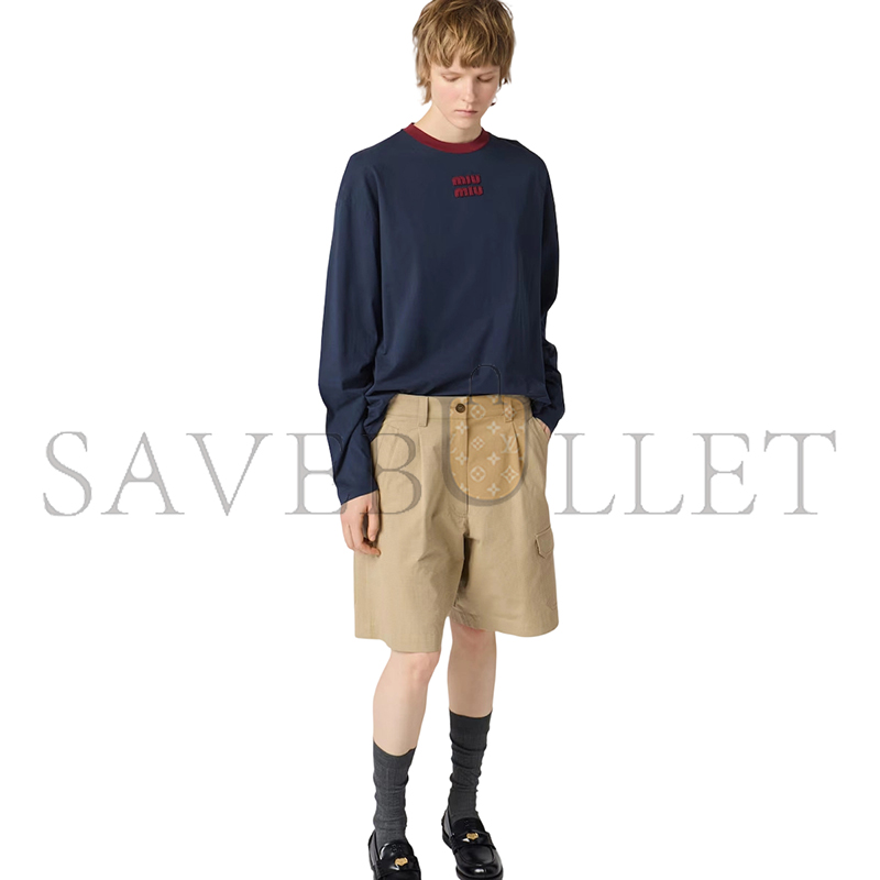 MIU MIU LONG-SLEEVED COTTON JERSEY T-SHIRT MJLA31 MIU MIU LONG-SLEEVED COTTON JERSEY T-SHIRT MJLA31